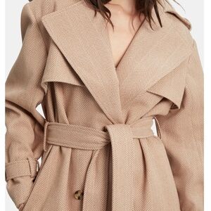 Bardot Tan Herringbone Coat